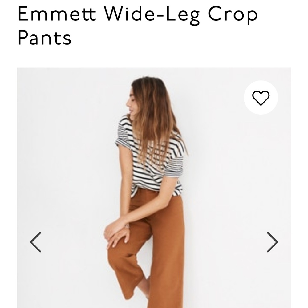 ISO Madewell Emmett Wide Leg Crop Pants size 12